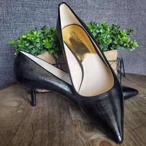MICHAEL Kors Flex Patent-Leather Kitten-Heel Pump